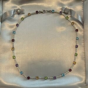 Zales Multi Colored Sapphire Necklace